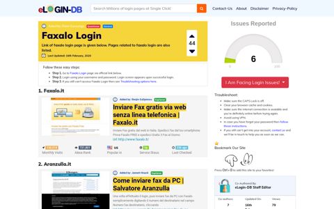 Faxalo Login - A database full of login pages from all over the ...