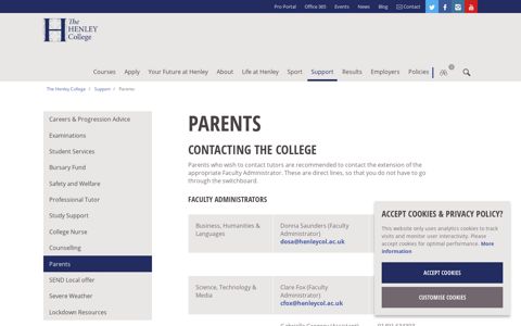 Parents - The Henley College