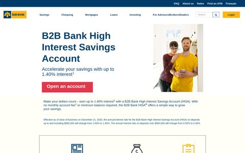 High Interest Savings Account (HISA) | B2B Bank
