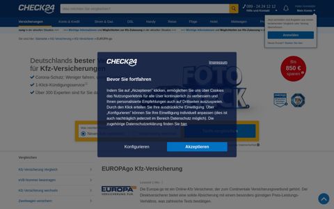 EUROPA-go Kfz-Versicherung: Kundenbewertung | CHECK24