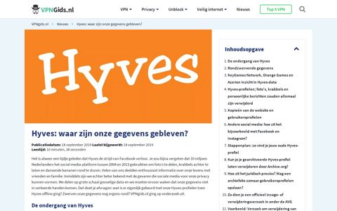 Hyves: waar zijn onze gegevens gebleven? | VPNGids.nl