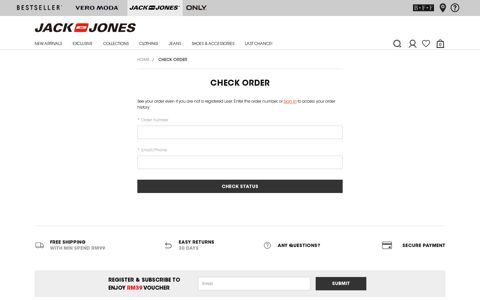 Order Status - Tracking|Jack & Jones Official Online Store ...