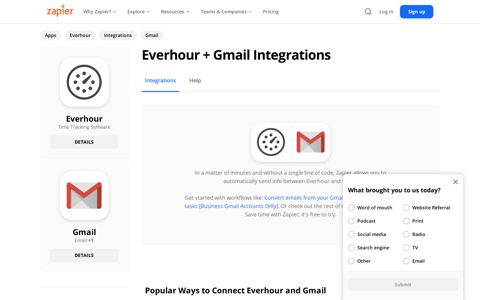 Connect your Everhour to Gmail integration in 2 minutes | Zapier