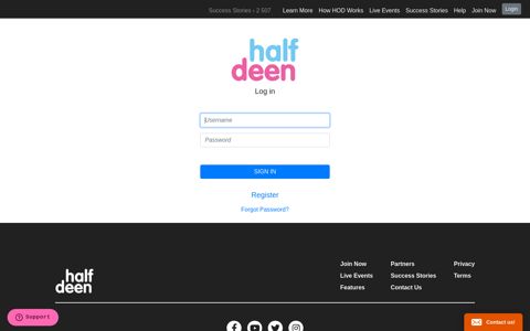 Login - Half Our Deen - A Matrimony Muslim Website