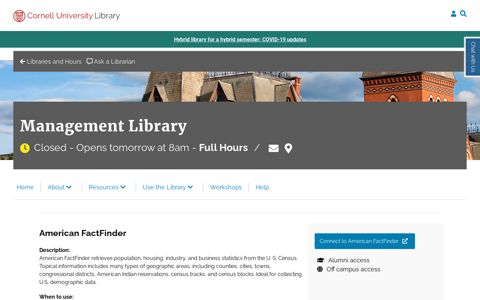 American FactFinder – Management Library