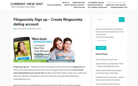 Flingsociety Sign up - Create flingsociety dating account ...