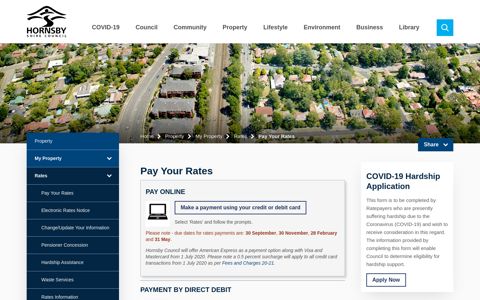 Pay Your Rates | Hornsby Shire Council