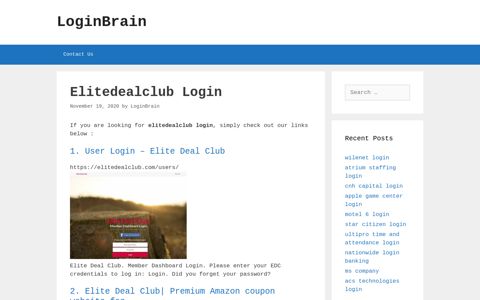 Elitedealclub User Login - Elite Deal Club - LoginBrain
