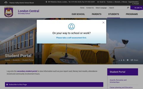 Student Portal - Central SS Secondary School - London Central