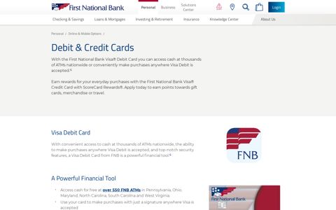 Debit & Credit Cards | First National Bank