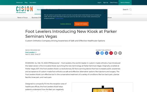 Foot Levelers Introducing New Kiosk at Parker Seminars Vegas