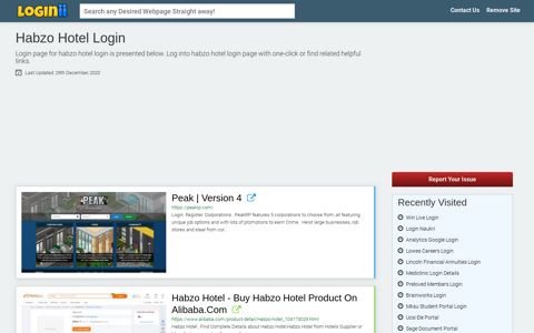 Habzo Hotel Login - Loginii.com