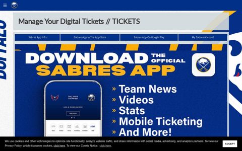 Manage Your Digital Tickets // TICKETS | Buffalo Sabres