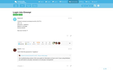 Login into Emonpi - emonPi - OpenEnergyMonitor Community