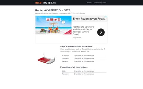 How to Configure and Reset AVM FRITZ!Box 3272 Router