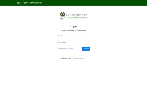 INEC Result portal