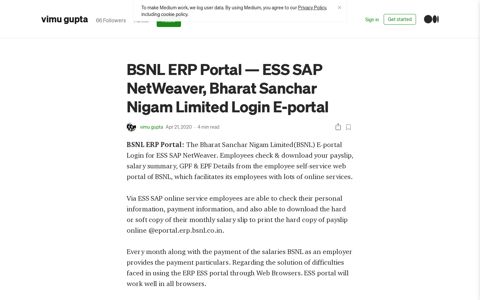 BSNL ERP Portal — ESS SAP NetWeaver, Bharat Sanchar ...