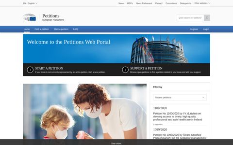 Petitions Web Portal - European Parliament