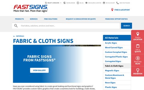 Fabric Signs & Cloth Signs | FASTSIGNS®