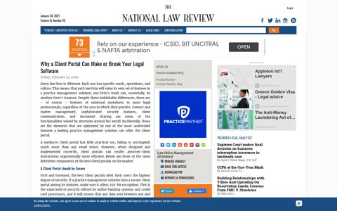Legal Software: Client Portal - National Law Review
