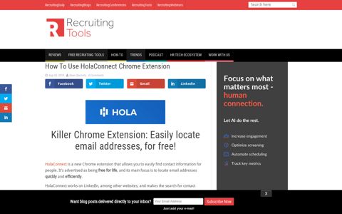 How To Use HolaConnect Chrome Extension - Tools For ...