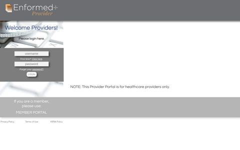 provider portal login - Enformed!