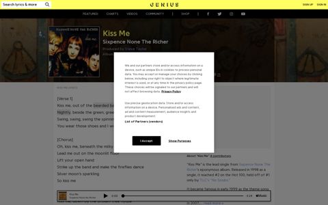 Sixpence None The Richer – Kiss Me Lyrics | Genius Lyrics