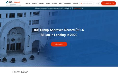 IDB Invest: Homepage