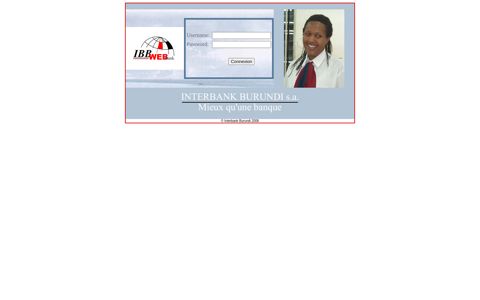 Log In - Interbank Burundi