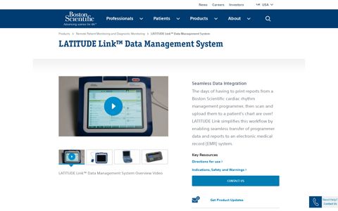 LATITUDE Link™ Data Management System - Boston Scientific