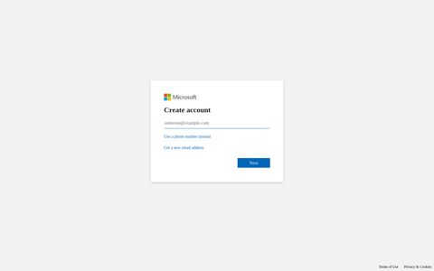 Create a Microsoft account