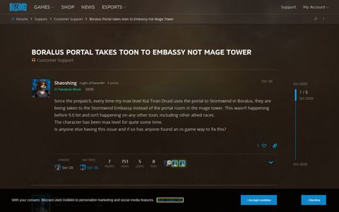 Boralus Portal takes toon to Embassy not Mage Tower ...