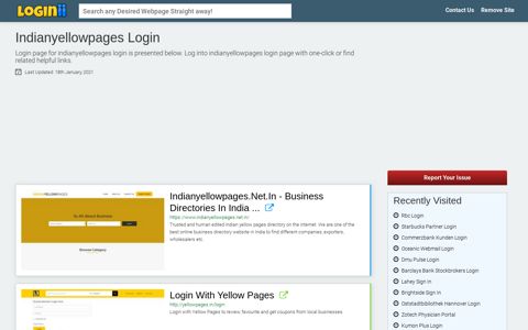 Indianyellowpages Login