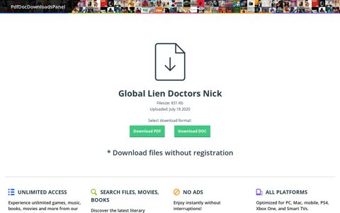 Global Lien Doctors Nick - PHMC General Card