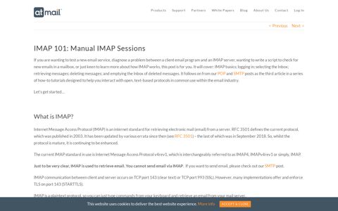 IMAP 101: Manual IMAP Sessions - IMAP commands - atmail ...