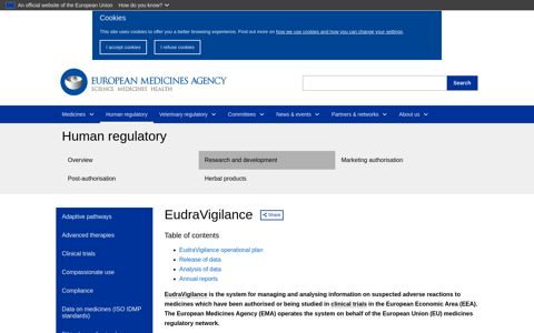 EudraVigilance | European Medicines Agency