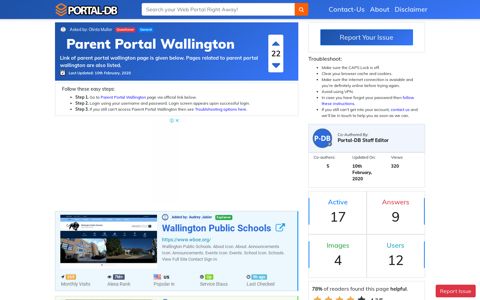 Parent Portal Wallington - Portal Homepage