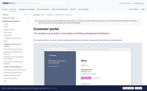 Customer portal - Stripe