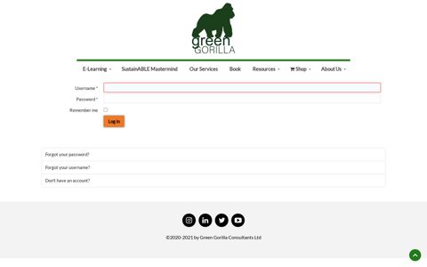Login - Green Gorilla UK