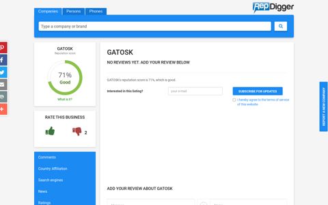 GATOSK reviews and reputation check - RepDigger