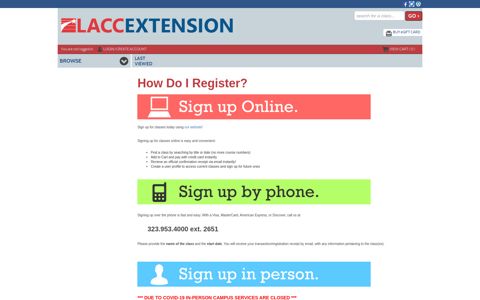 How Do I Register? | LACC Community Services Extension
