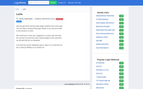 Login Lanla or Register New Account - LoginPorts