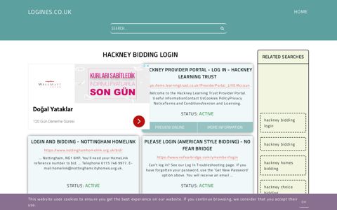 hackney bidding login - General Information about Login