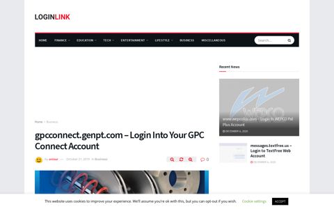 gpcconnect.genpt.com - Login Into Your GPC Connect Account