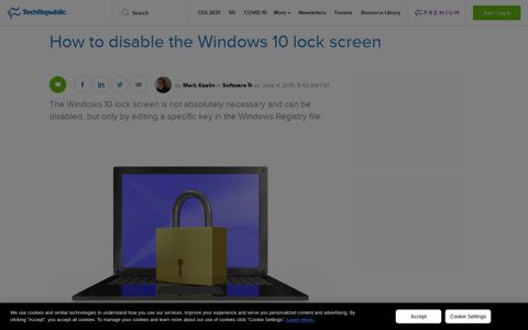 How to disable the Windows 10 lock screen - TechRepublic