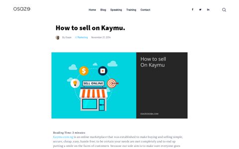 How to sell on Kaymu. - Osaze Osoba