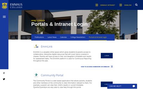 Portals & Intranet Login – Emmaus College