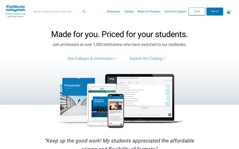 FlatWorld | Bringing Textbook Prices Back Down to Earth