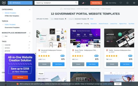 Government Portal Website Templates - TemplateMonster