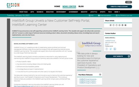 IntelliSoft Group Unveils a New Customer Self-Help Portal ...